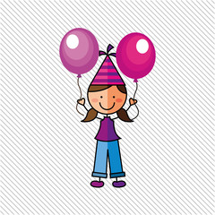 happy children on  party design 