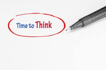 Obraz premium Time to Think - Business Concept