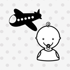 baby with toy design 