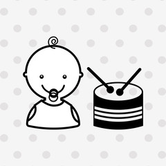 baby with toy design 