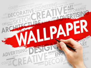 WALLPAPER word cloud, business concept