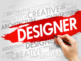 DESIGNER word cloud concept