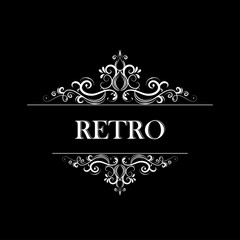 Vintage vector swirl frame