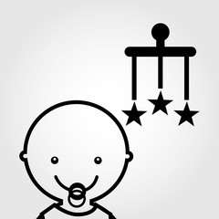 baby with toy design 