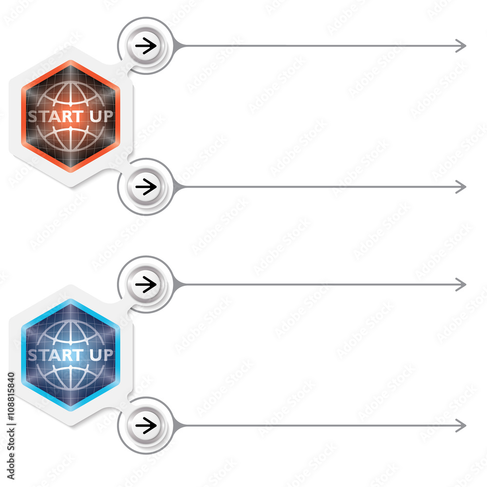 Poster two abstract frames for your text and start up icon