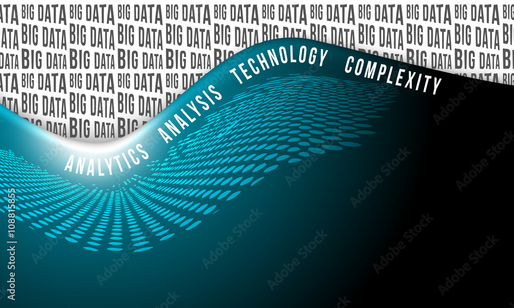 Poster vector red abstract background with big data headline