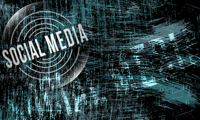Vector abstract scratched background and social media headline