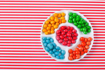 candy on a table with a bright background