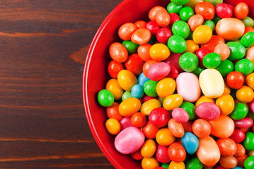 bowl with candy on the table