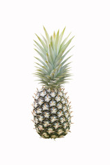 Pineapple isolate on white with clipping path