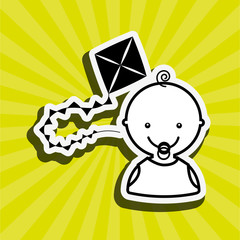 baby with toy design 