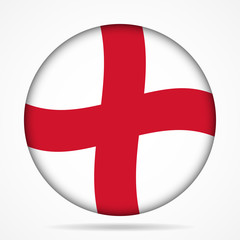 button with waving flag of England