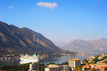 Cruise ship in Montenegro bay