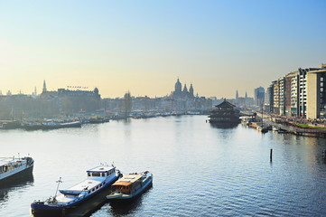 Fototapeta premium Amsterdam cityscape, Holland