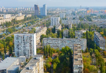 Fototapeta premium Kiev post-soviet architecture, Ukraine