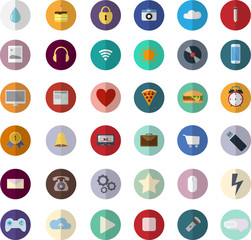 Flat design modern vector illustration icons set of SEO website