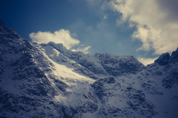 Tatra mountains, Rysy - highest mountain in Poland, in winter