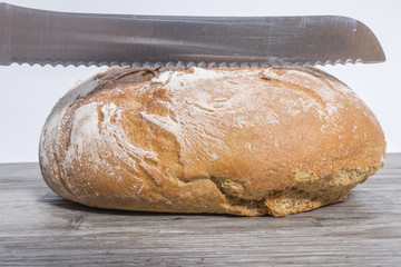 bread on wooden background