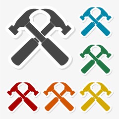 Multicolored paper stickers - Hammer