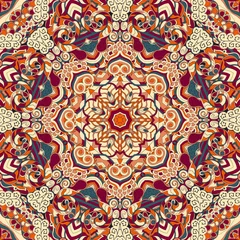 Papier peint Tuiles marocaines Motif coloré d& 39 entrelacs. Conception de tapis Mehendi. Texture de griffonnage apaisante même harmonieuse. Aussi sans couture. Indifférent discret. Contreventement ambitieux utilisable, mehndi de griffonnage incurvé. Vecteur.
