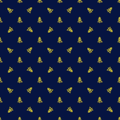 Christmas seamless tree pattern Doodle