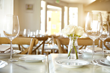 Beautiful table set for some festive event, party 