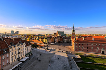 Top view of the old town in Warsaw. HDR - high dynamic range