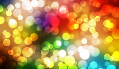 Colorful bokeh abstract illustration graphic background