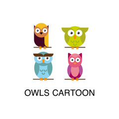 Set of bright vector owls