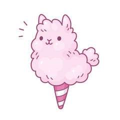 Cotton candy llama