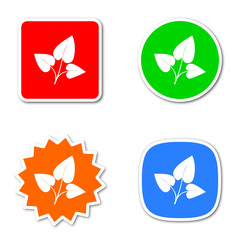 nature colored vector icons set