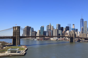 Obraz premium Brooklyn Bridge i Manhattan