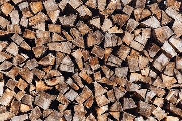 Pile of stacke wood