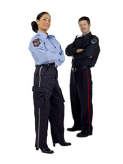 police officers with arm crossed