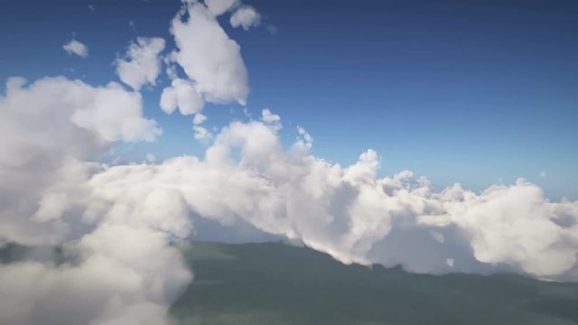 fly in clouds 4k