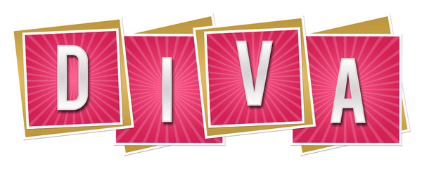 Diva Pink Squares Burst 