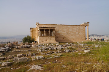 Fototapeta na wymiar Caryatides, Erehtheio, Acropolis in Athens, Greece