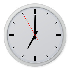 Clock without numbers with shadows.