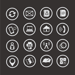 Set of web icons contact 1