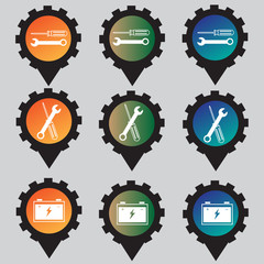 Car maintenance and repair icon