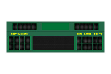 Tennis empty digital dot scoreboard