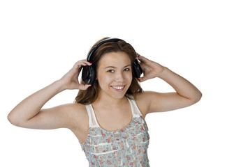 Fototapeta premium happy teen with headphones
