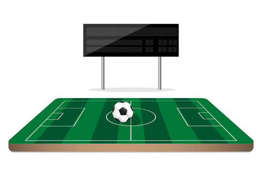 football scoreboard on mini soccer field