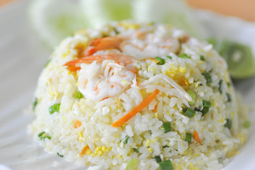 stir-fried rice with shrimp