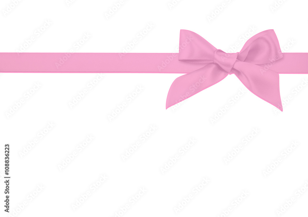 Wall mural pink ribbon