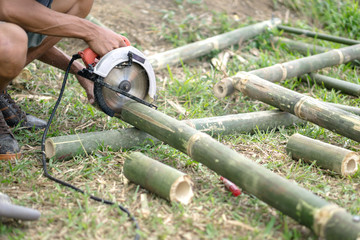 Thai bamboo carpenter