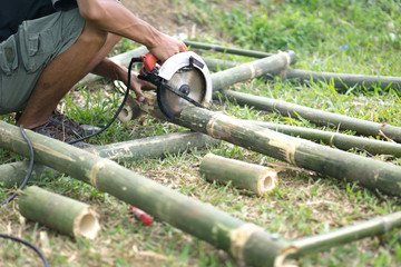Thai bamboo carpenter