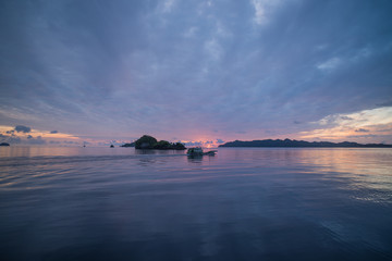 Sunset near Misul Island, Indonesia