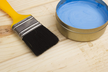 Brush for paint and paint