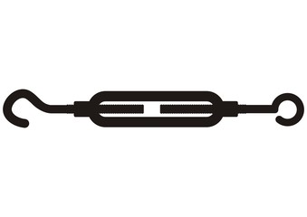 tensioner, black vector icon